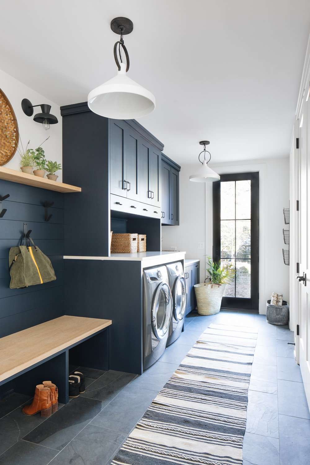 συνδυασμός mudroom πλυντήριο ρούχων ιδέες