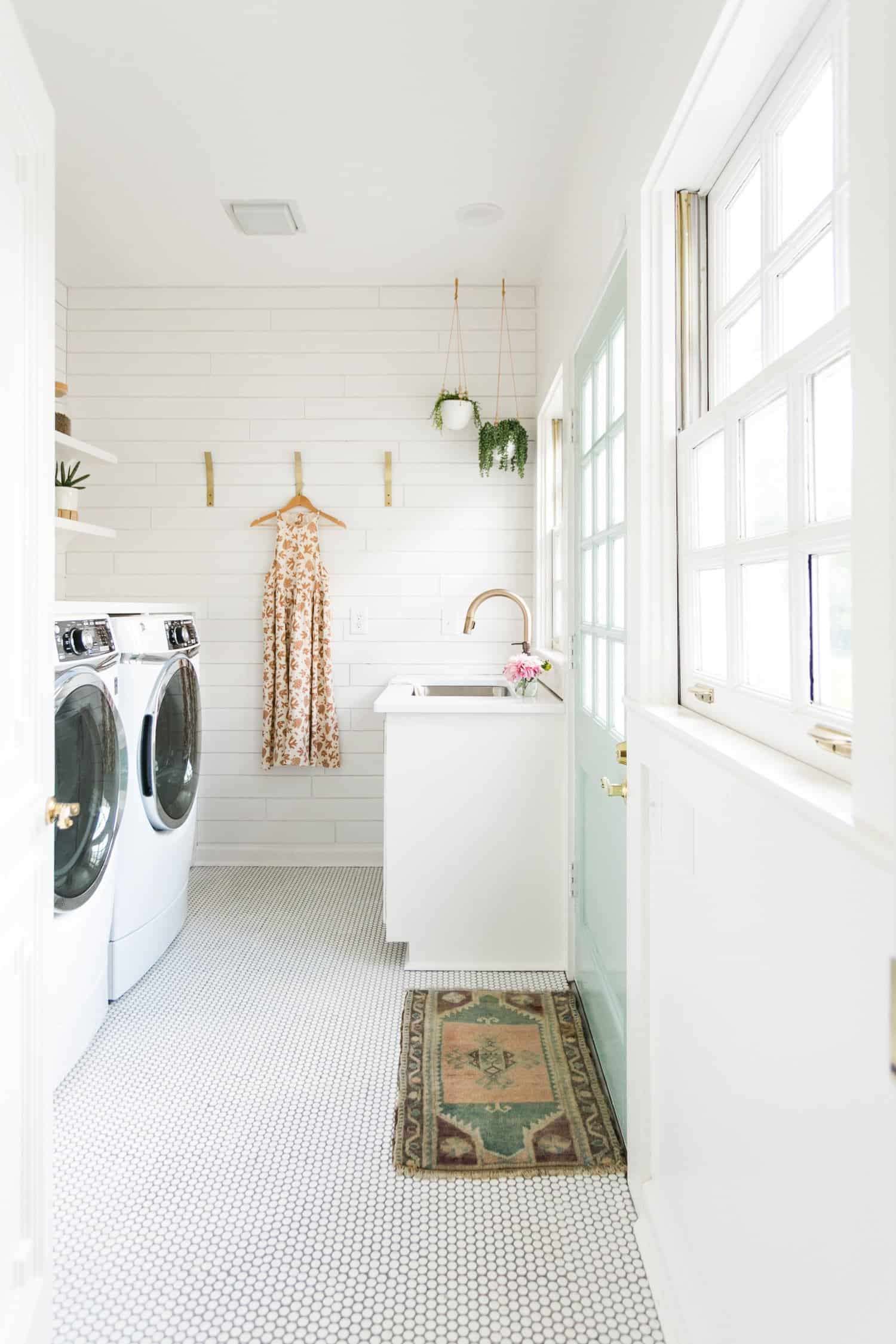 all-white laundry room ideas