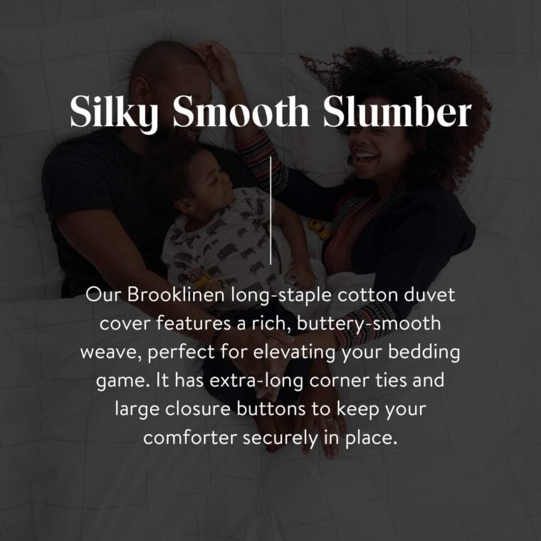 Παπλωματοθήκη Brooklinen Luxury Sateen - 100% Βαμβάκι, Full/Queen Size σε λευκό με εξαιρετικά μακριές γωνιακές δέσεις και κλείσιμο με κουμπί| Τα καλύτερα σεντόνια πολυτελείας - Image 5