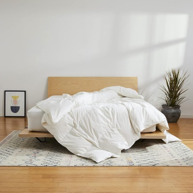 Brooklinen All Season Luxury πουπουλένιο πάπλωμα, 100% φυσικό καναδικό ένθετο πάπλωμα πάπιας – 700 Fill Power, 100% βαμβακερό σατέν κέλυφος, κατασκευή κουτιού διαφράγματος, πάπλωμα πλήρους/queen size | Καλύτερος παρηγορητής