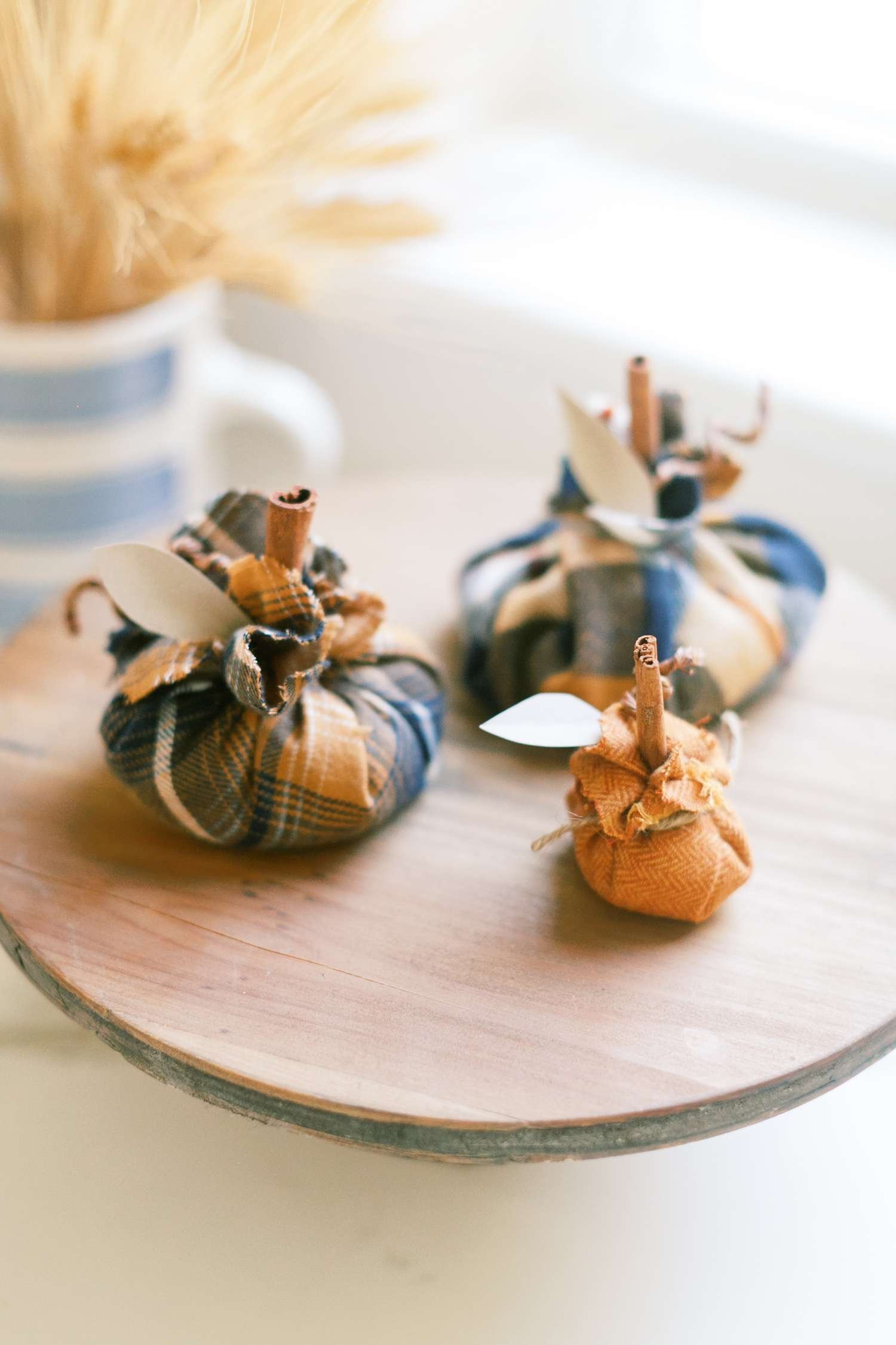 αρωματική φανέλα diy κολοκύθα centerpiece