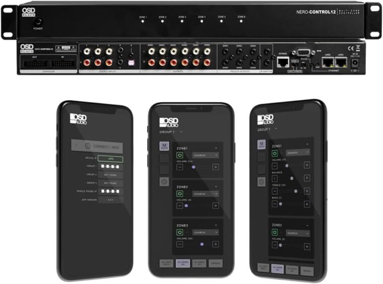 OSD Nero Control12 6 Zone App Control Matrix Multi Room Controller, iOS και Android