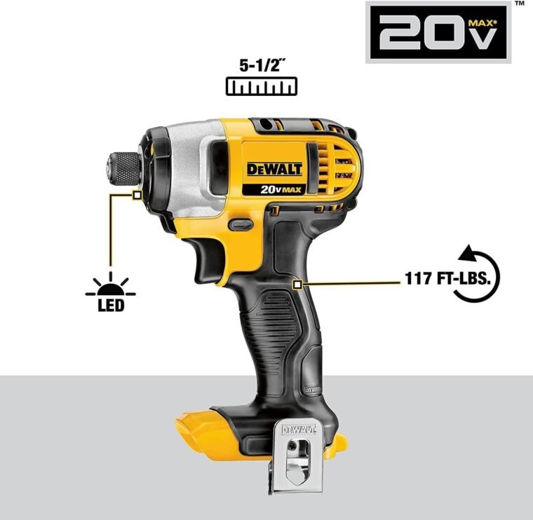 Τρυπάνι και κρουστικός οδηγός μπαταρίας DEWALT 20V MAX, Combo Kit ηλεκτρικών εργαλείων με 2 μπαταρίες και φορτιστή (DCK240C2) - Image 5