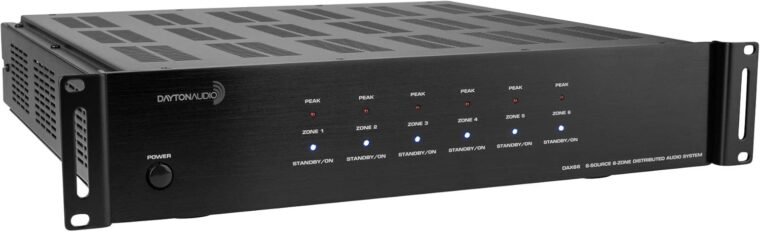 Dayton Audio DAX66 6-Source 6-Zone Distributed Whole House Audio System with Keypads 25 WPC - Image 2