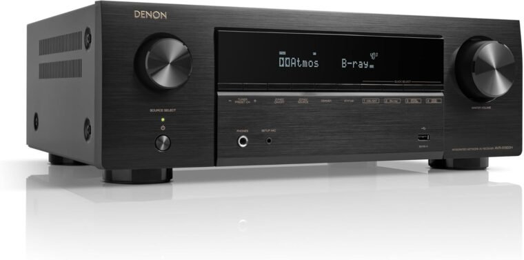 Denon AVR-X1800H 7.2 Channel AV Receiver - 80W/Channel, Ασύρματη ροή μέσω ενσωματωμένου HEOS, WiFi και Bluetooth, Υποστηρίζει Dolby Vision, HDR10+, Dynamic HDR και συστήματα οικιακού αυτοματισμού - Image 4