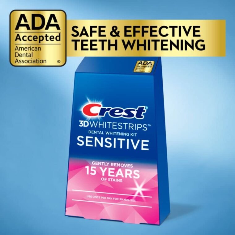 Κιτ λεύκανσης δοντιών Crest 3D Whitestrips Sensitive at-home, 18 θεραπείες, αφαιρεί απαλά λεκέδες 15 ετών, Crest Whitestrips, Κιτ λεύκανσης δοντιών - Image 7