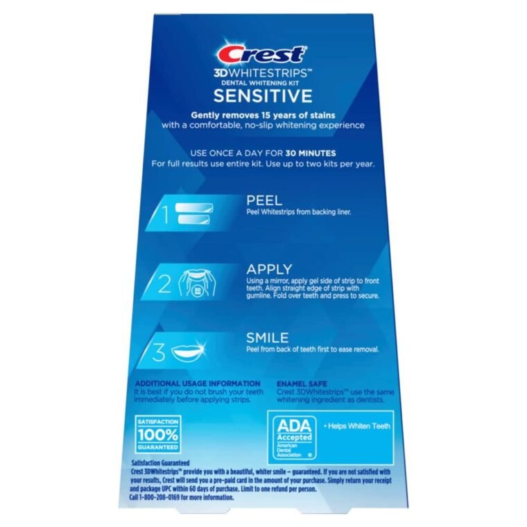 Κιτ λεύκανσης δοντιών Crest 3D Whitestrips Sensitive at-home, 18 θεραπείες, αφαιρεί απαλά λεκέδες 15 ετών, Crest Whitestrips, Κιτ λεύκανσης δοντιών - Image 8