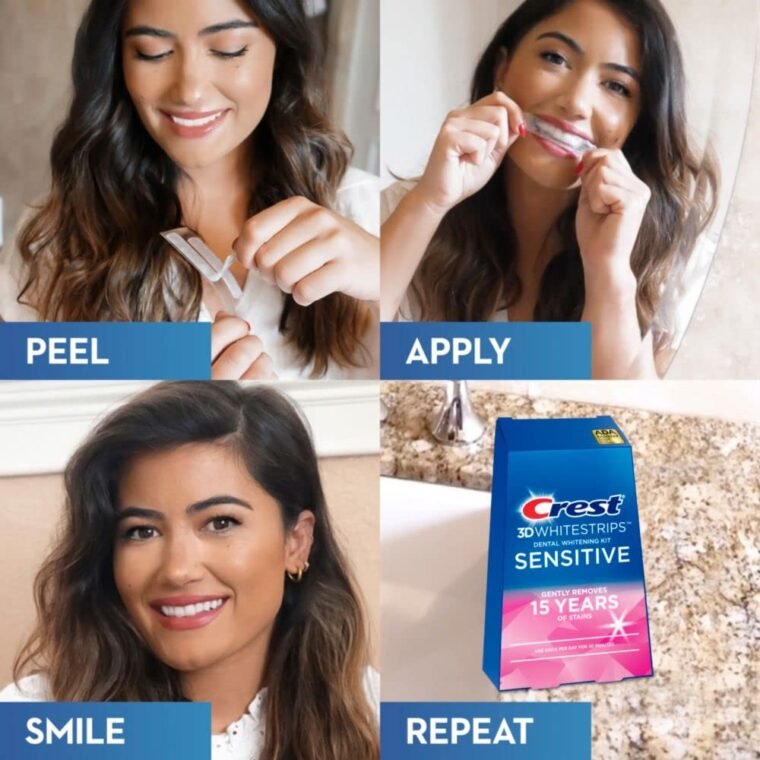 Κιτ λεύκανσης δοντιών Crest 3D Whitestrips Sensitive at-home, 18 θεραπείες, αφαιρεί απαλά λεκέδες 15 ετών, Crest Whitestrips, Κιτ λεύκανσης δοντιών - Image 4