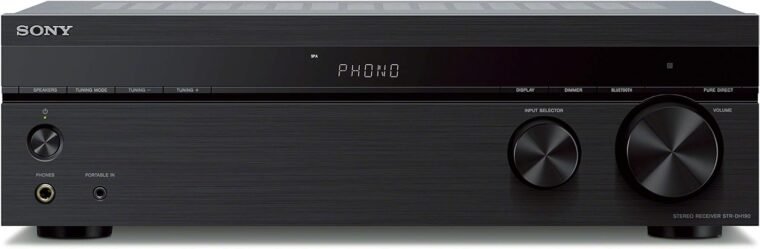 Οικιακός στερεοφωνικός δέκτης Sony STRDH190 2 καναλιών με εισόδους Phono & Black Bluetooth