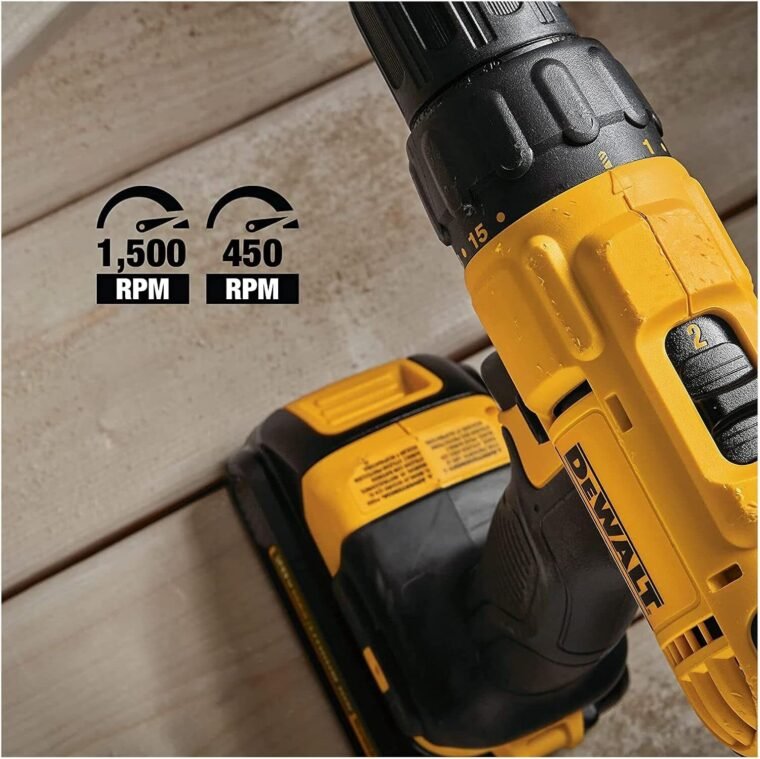 Τρυπάνι και κρουστικός οδηγός μπαταρίας DEWALT 20V MAX, Combo Kit ηλεκτρικών εργαλείων με 2 μπαταρίες και φορτιστή (DCK240C2) - Image 8