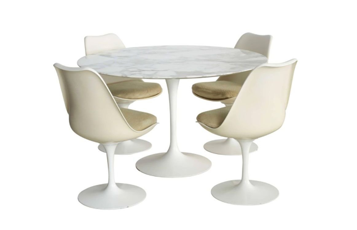 Vintage Eero Saarinen Pedestal Collection τραπέζι και καρέκλες για την Knoll International