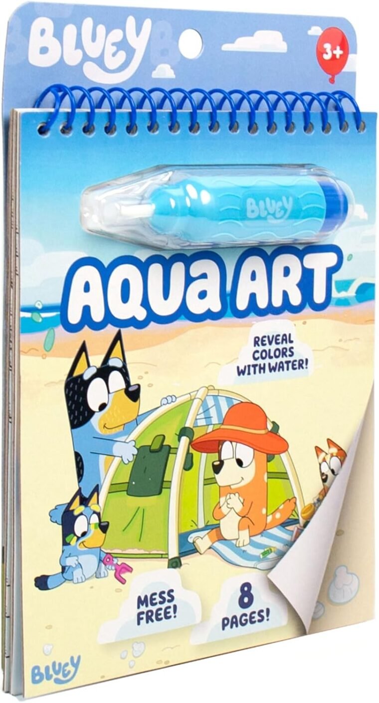 Horizon Group USA Bluey Aqua Art - Επαναχρησιμοποιούμενες σελίδες δραστηριότητας αποκάλυψης νερού με στυλό νερού για ζωγραφιές και χρωματισμούς χωρίς προβλήματα - Image 6