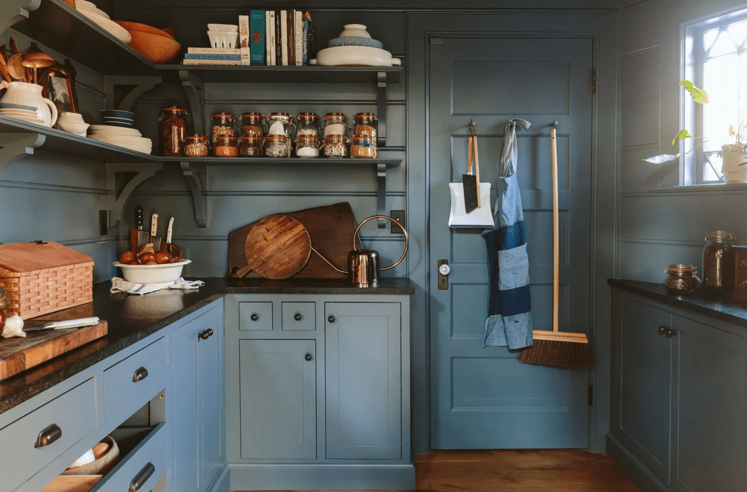 slate blue pantry