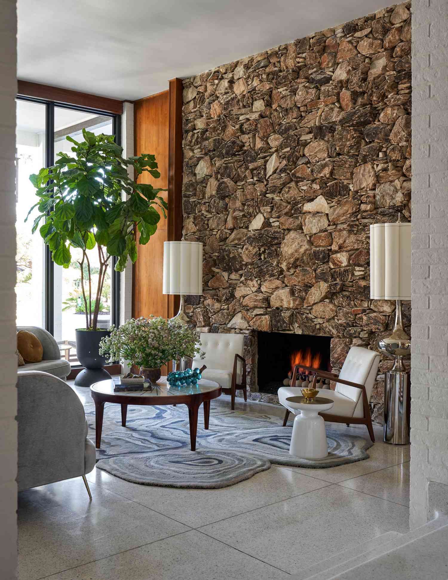 retro midcentury μοντέρνο σαλόνι
