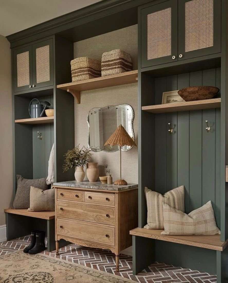 συρταριέρα ιδέες αποθήκευσης mudroom