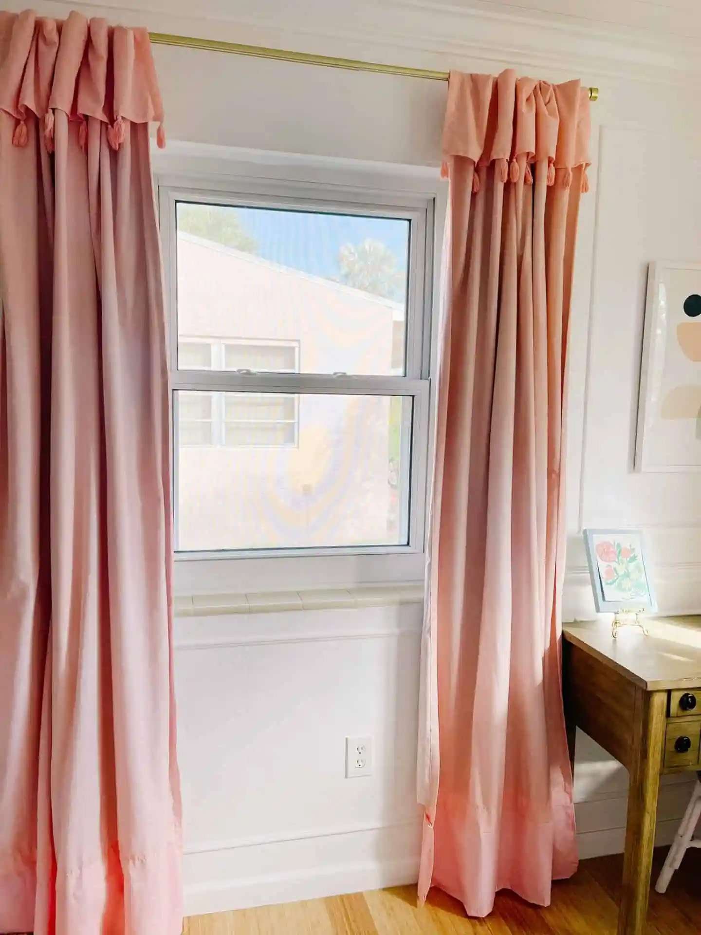 Ombre βαμμένα DIY κουρτίνες