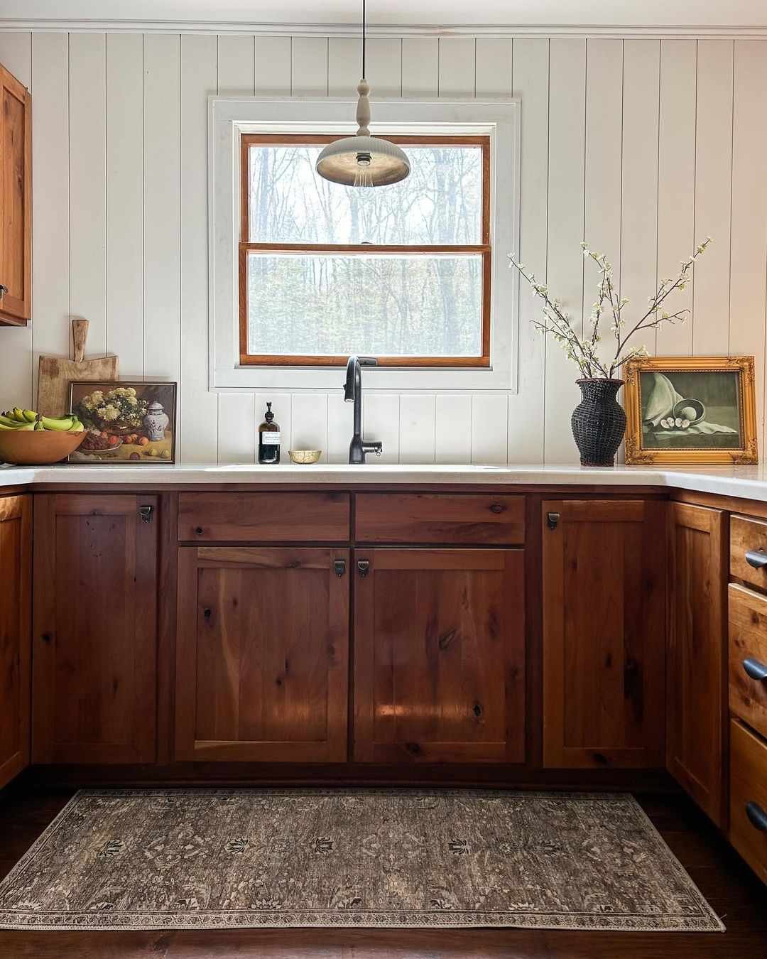 natural wooden cabinets