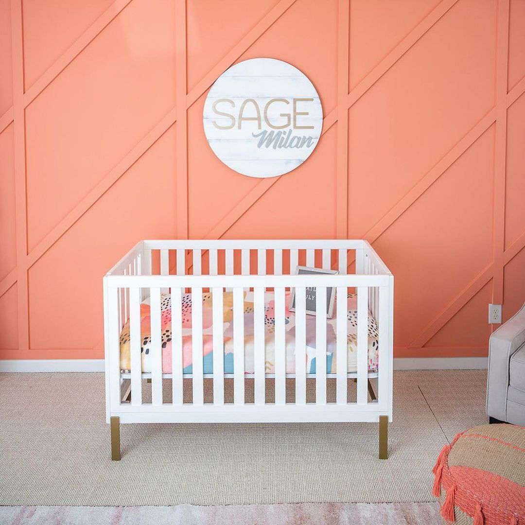 Coral paint in a nursery.