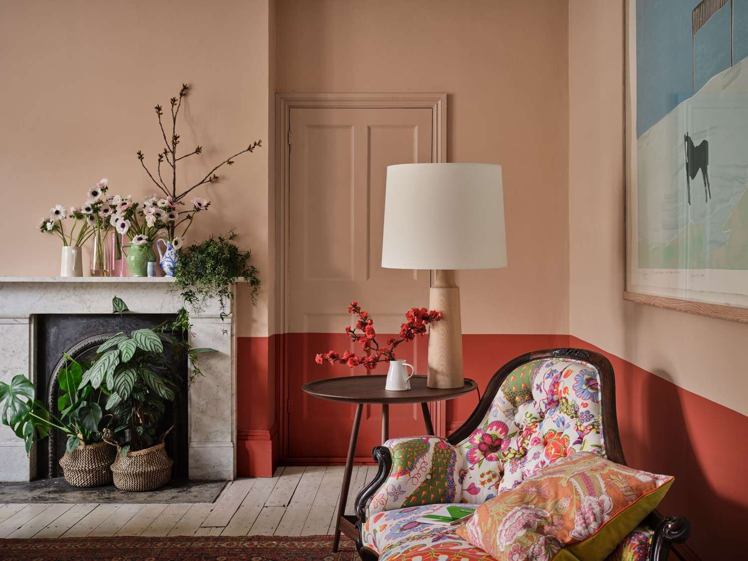 Farrow & Ball Ball Templeton Pink and Bamboozle