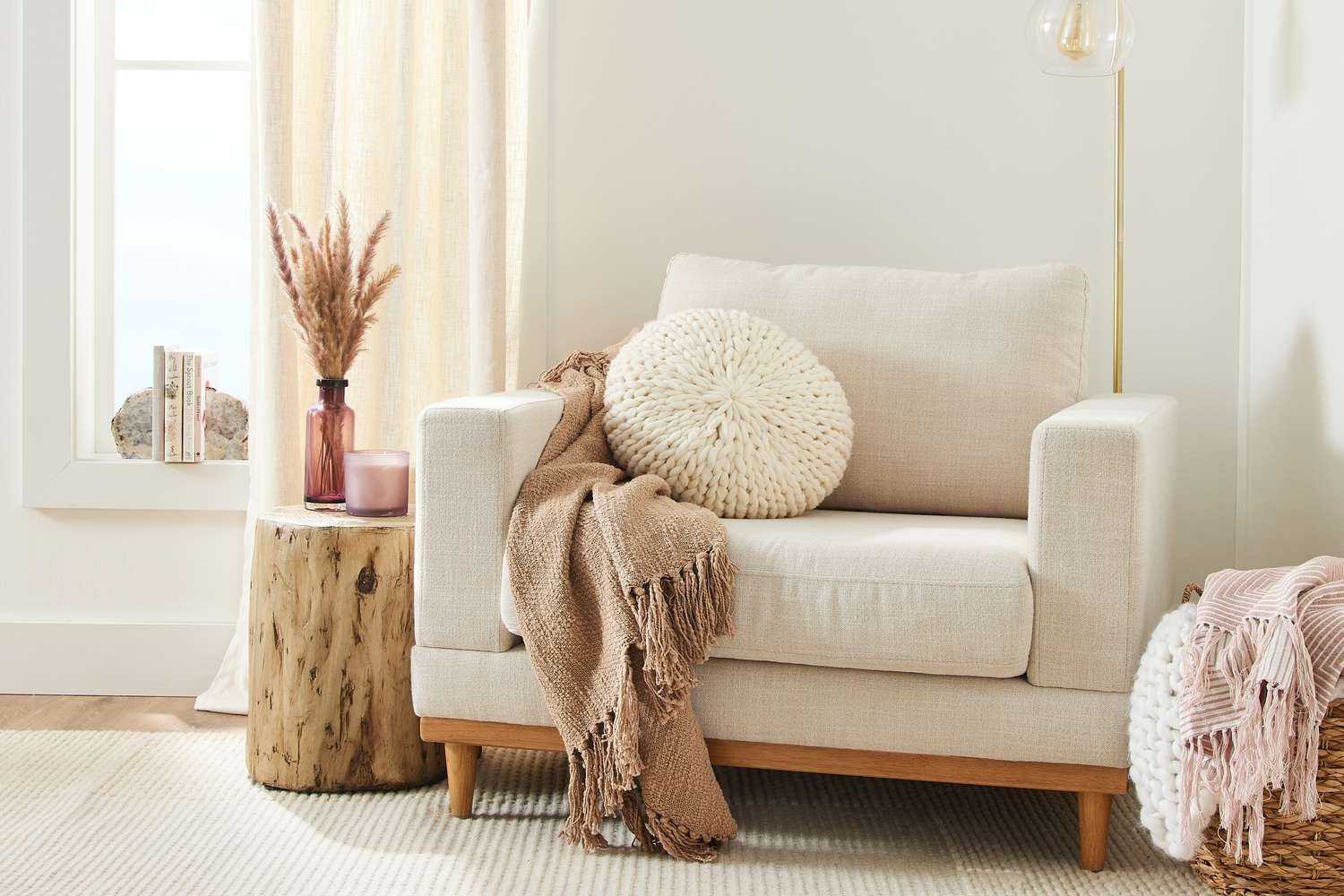 Chair and a half in a living room