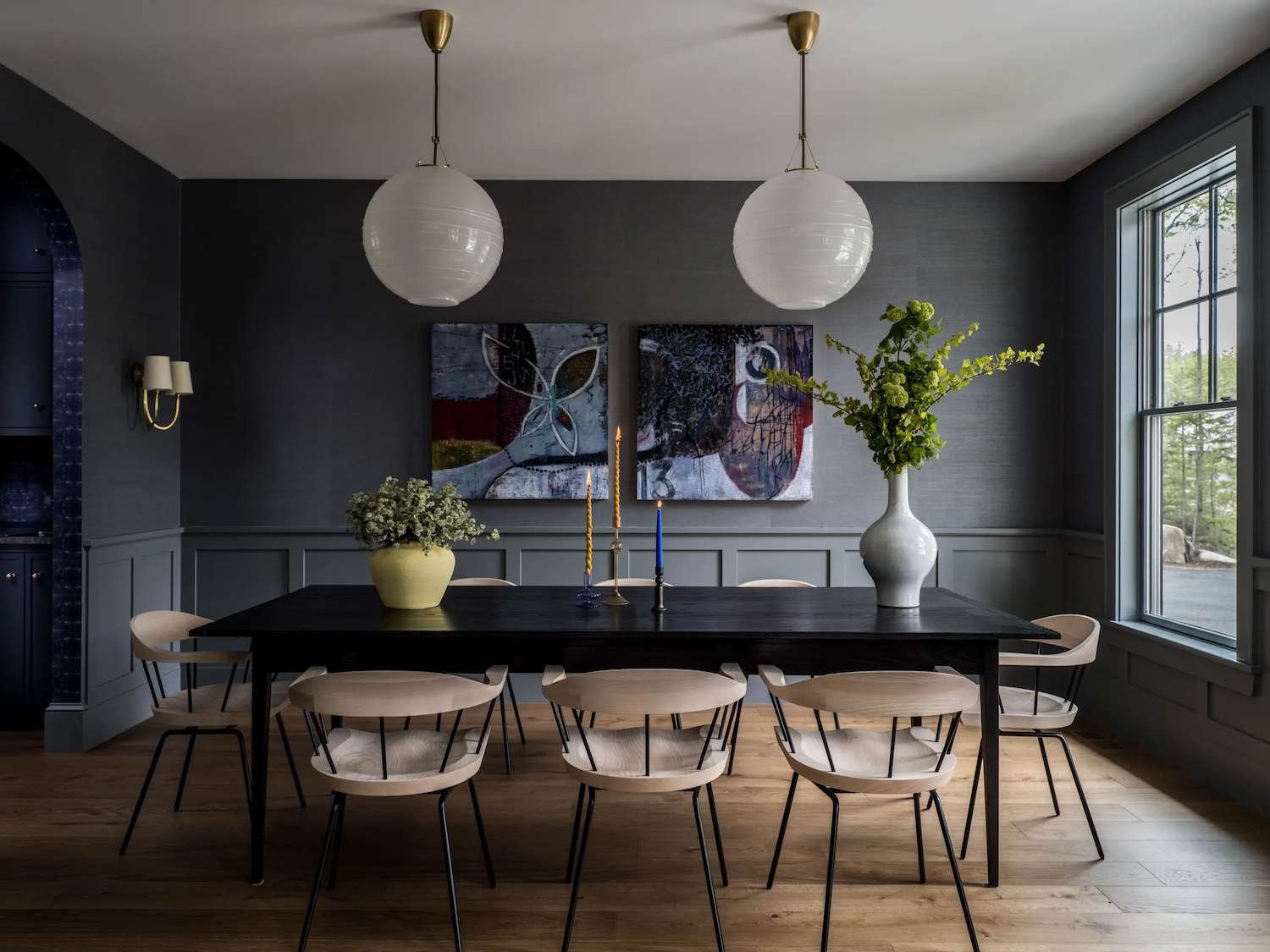dining room grasscloth ideas