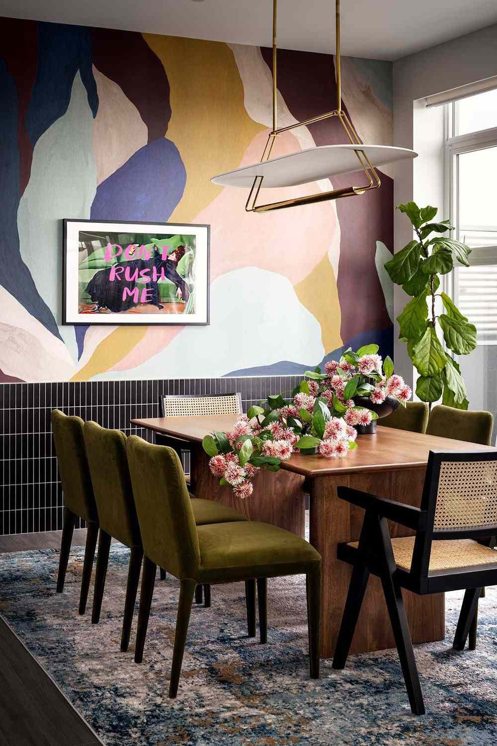 dining room wall mural ideas