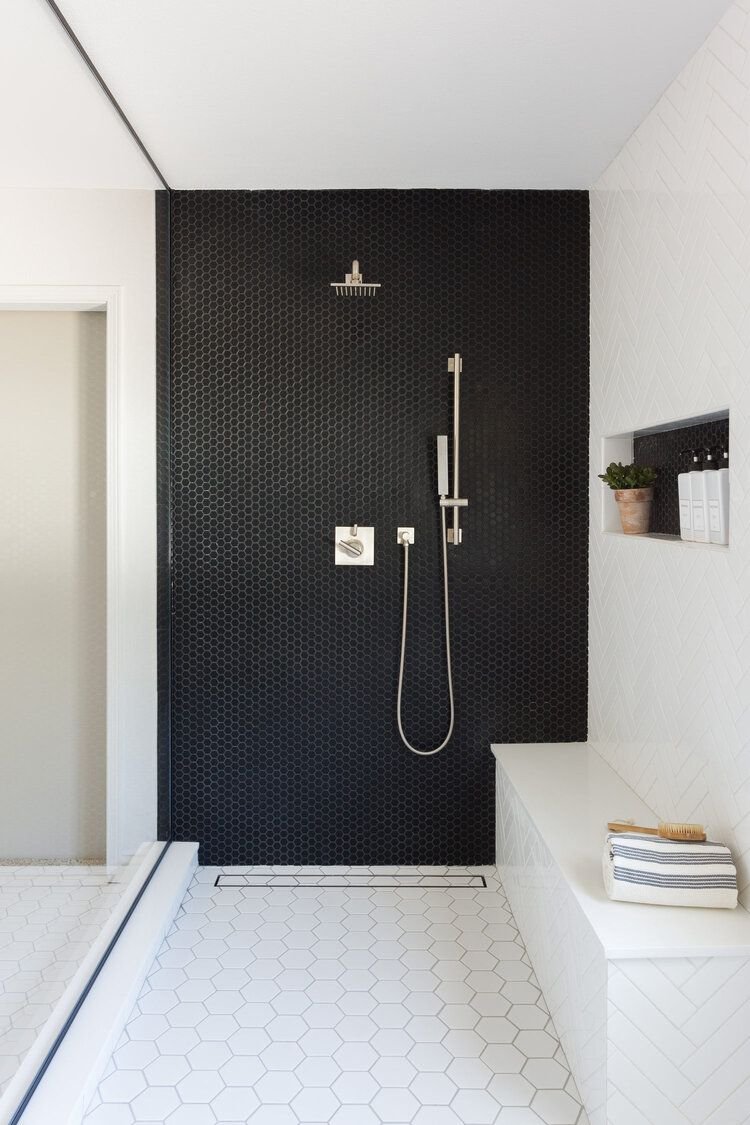 black and white bathroom tile ideas