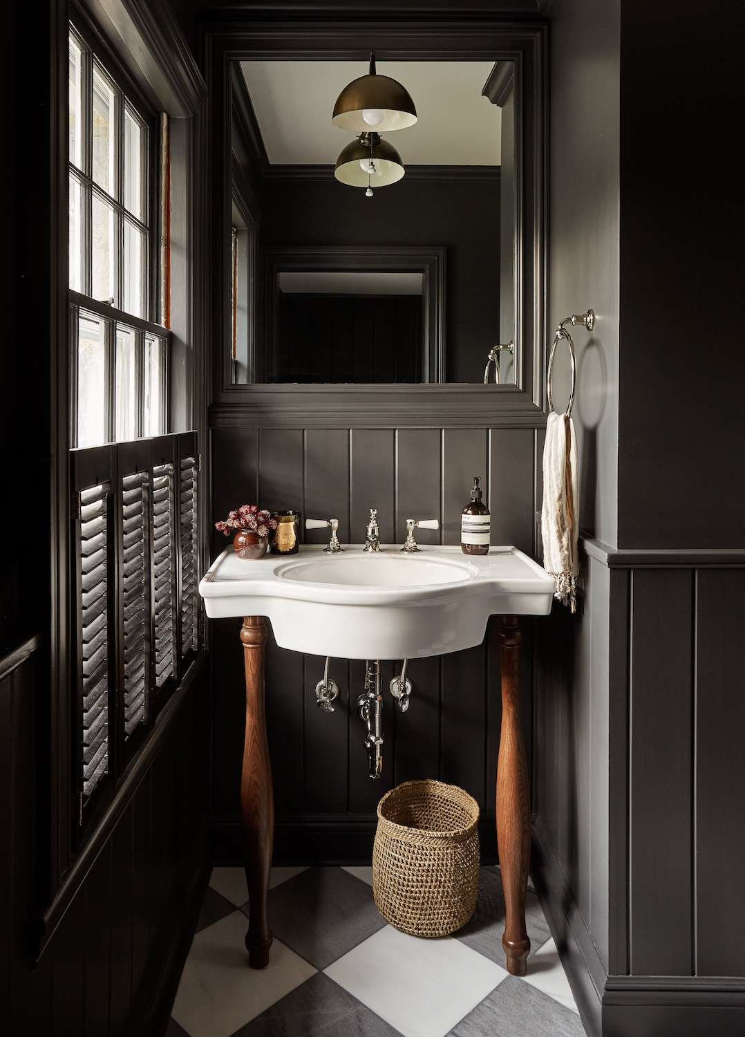 checkerboard bathroom floor tile ideas