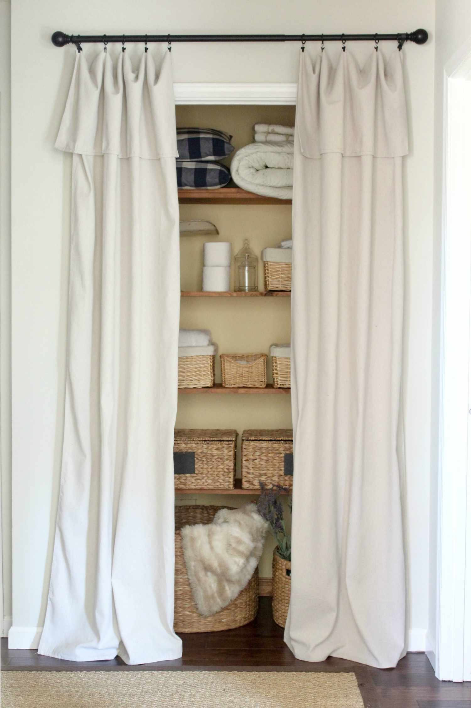 beige curtains