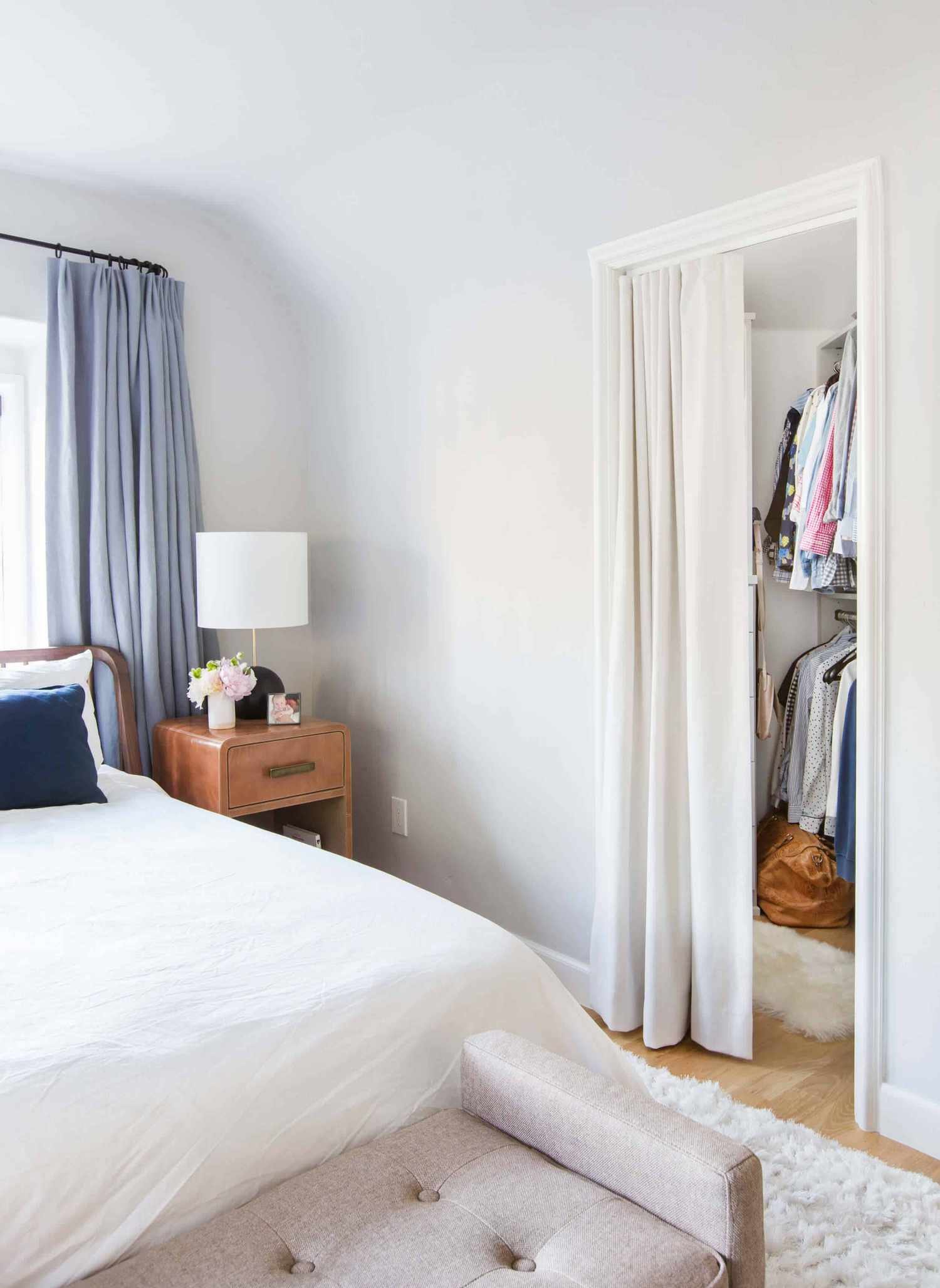 white curtains