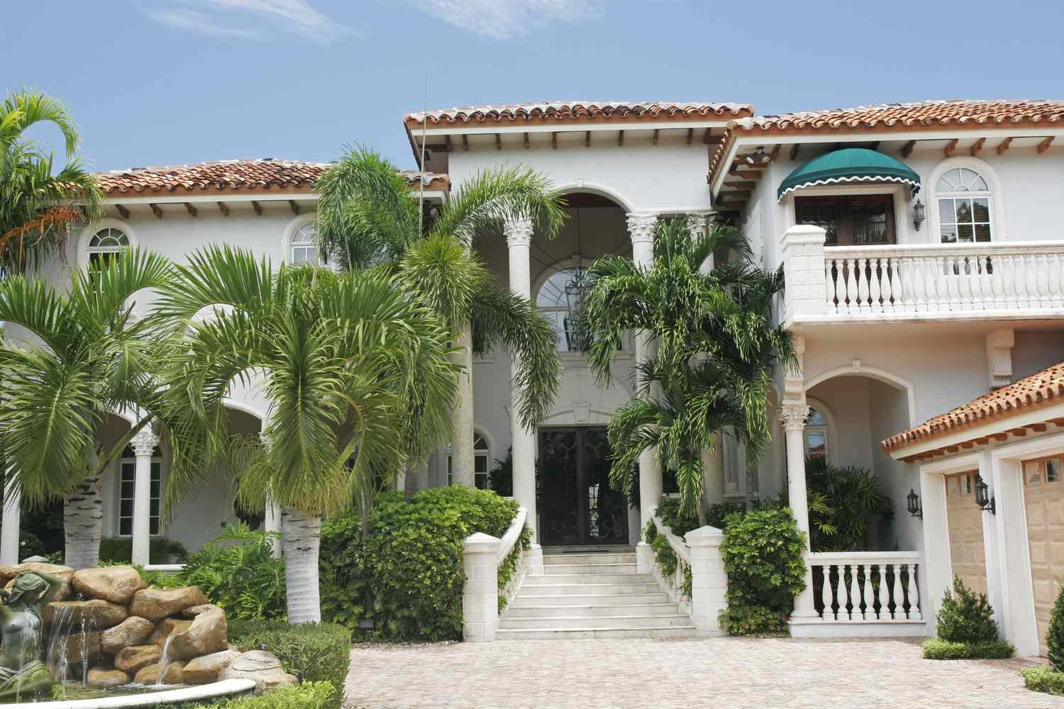 A Spanish-style house.