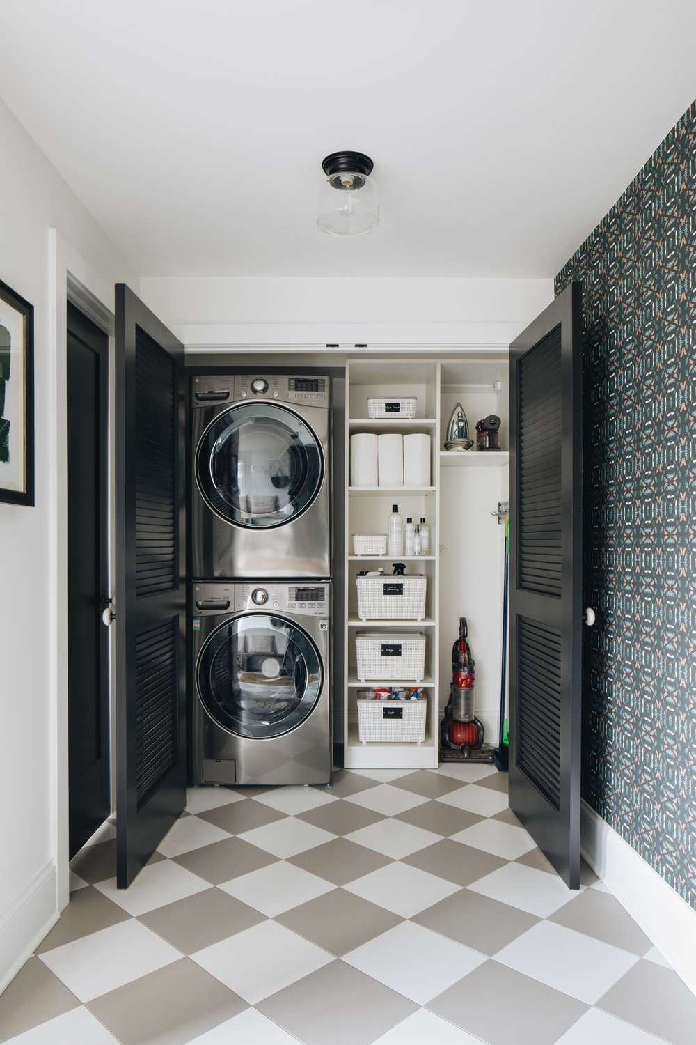 laundry room mudroom with hidden storage