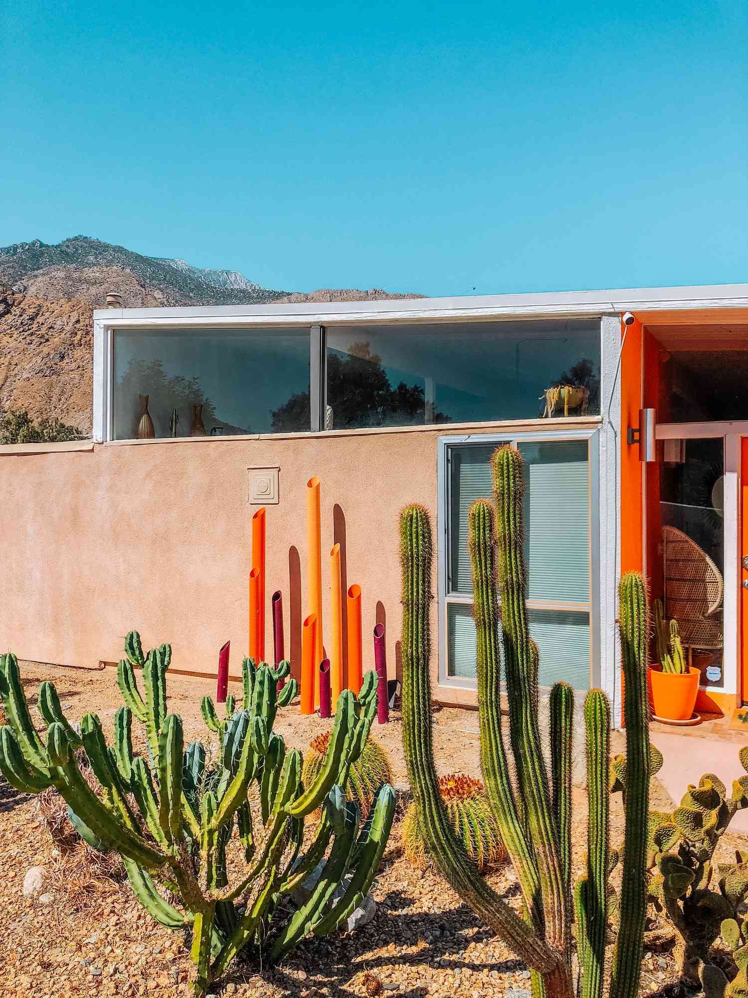 mid century colorful desert home
