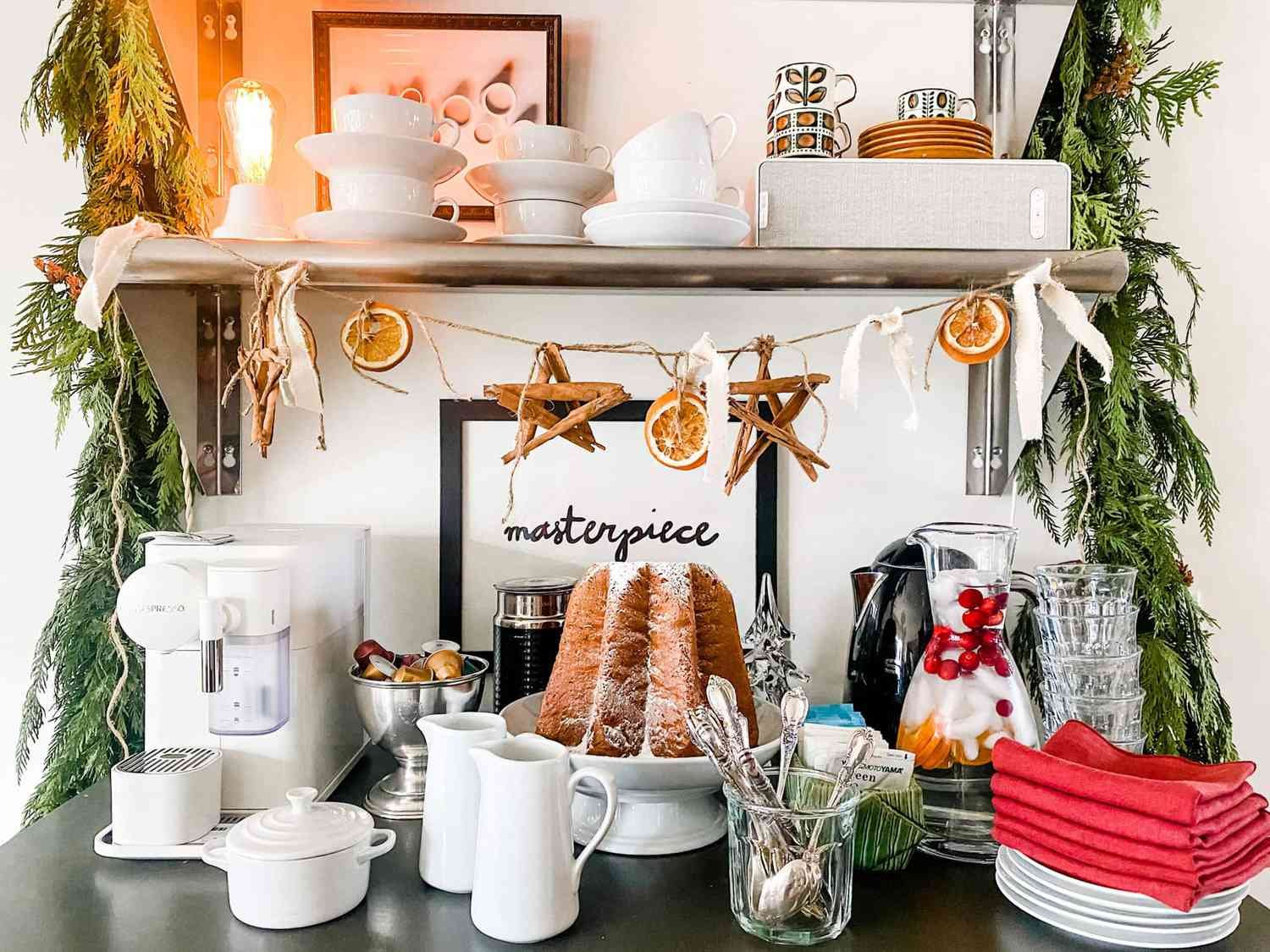 christmas decor ideas coffee station