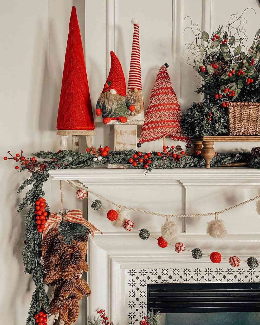 christmas mantel gnome decorations