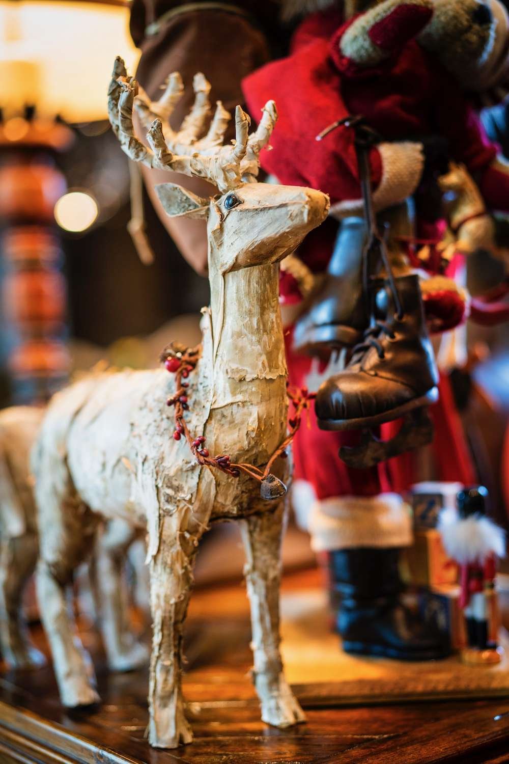 christmas decorations reindeer figurines