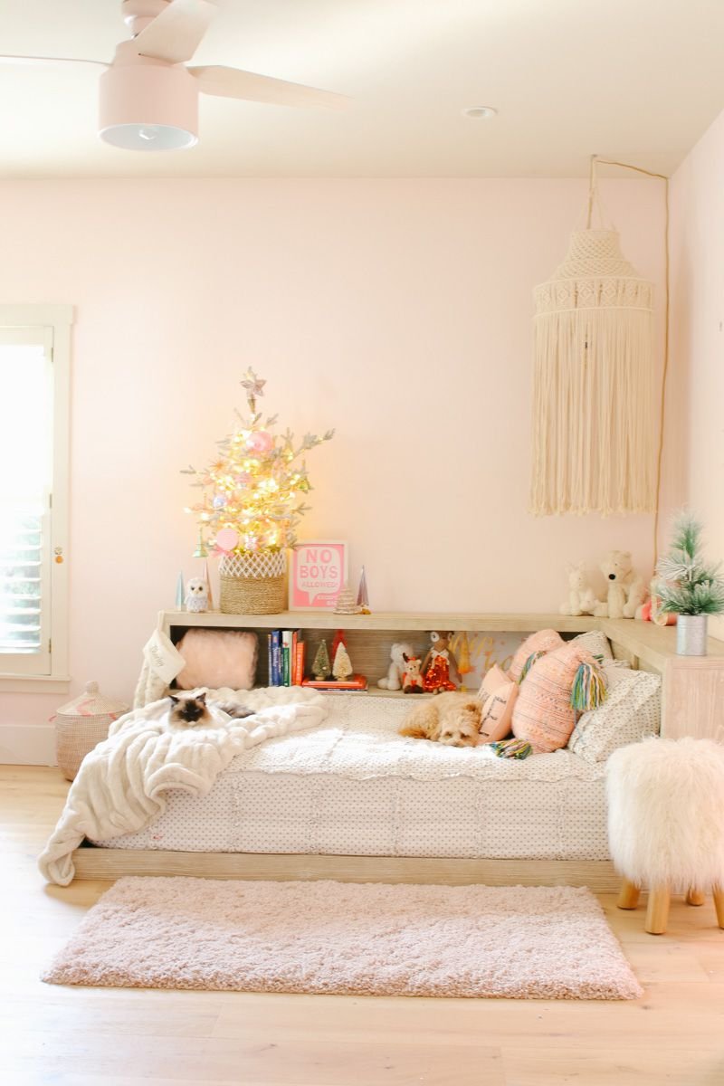 pink christmas kids' bedroom