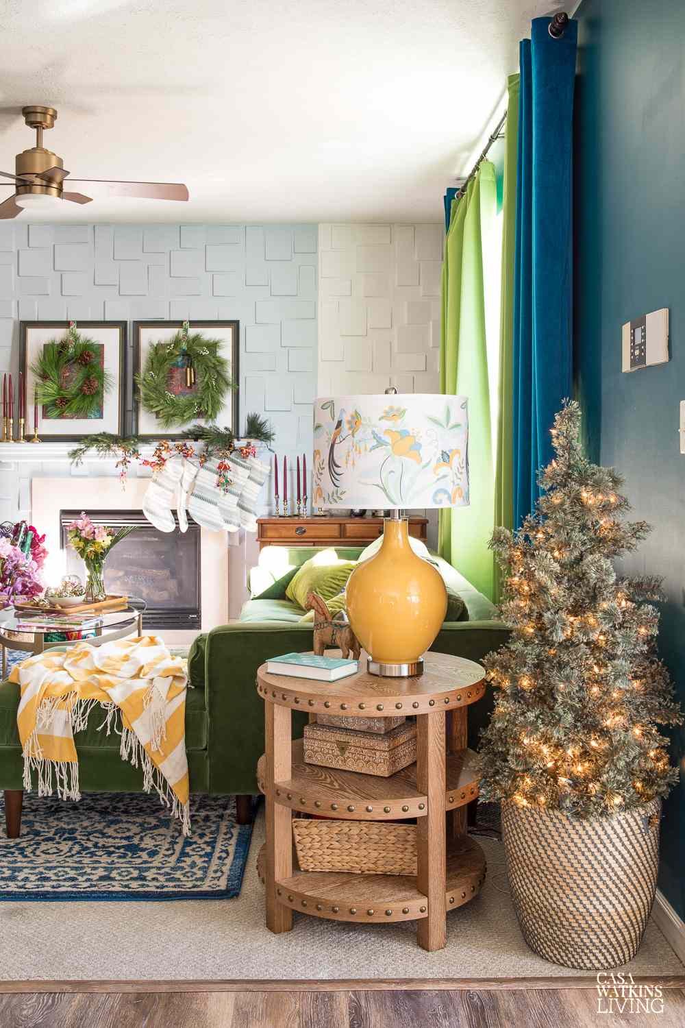 christmas tree in basket