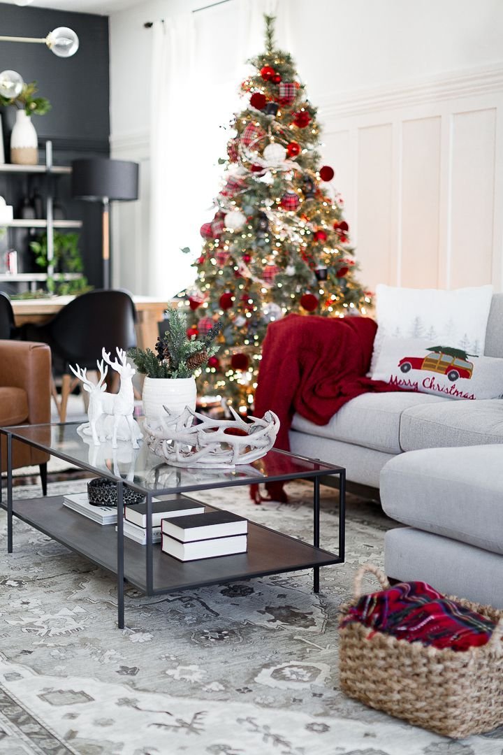 red plaid christmas decor ideas