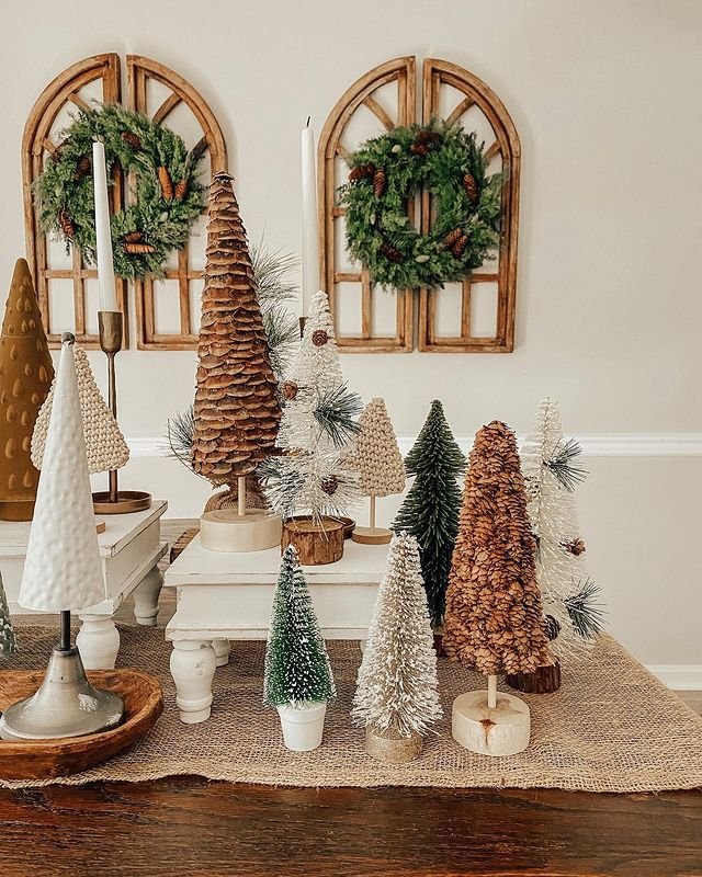 natural christmas dining room decorations