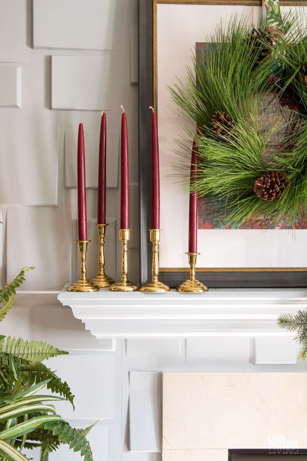 red Christmas candles