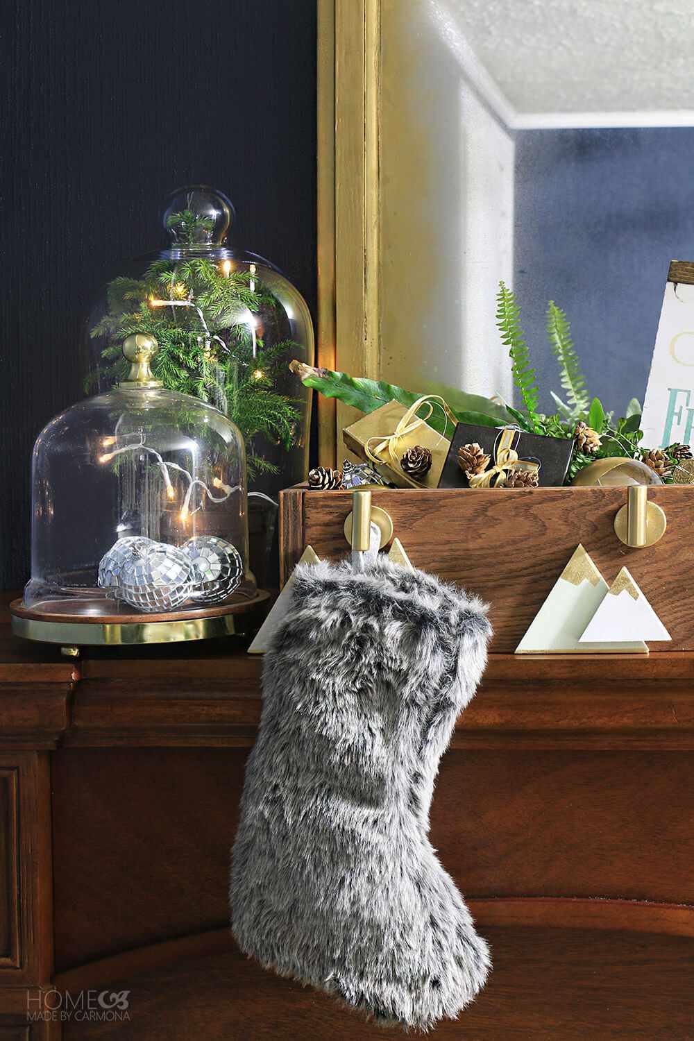 glass cloche christmas decoration ideas