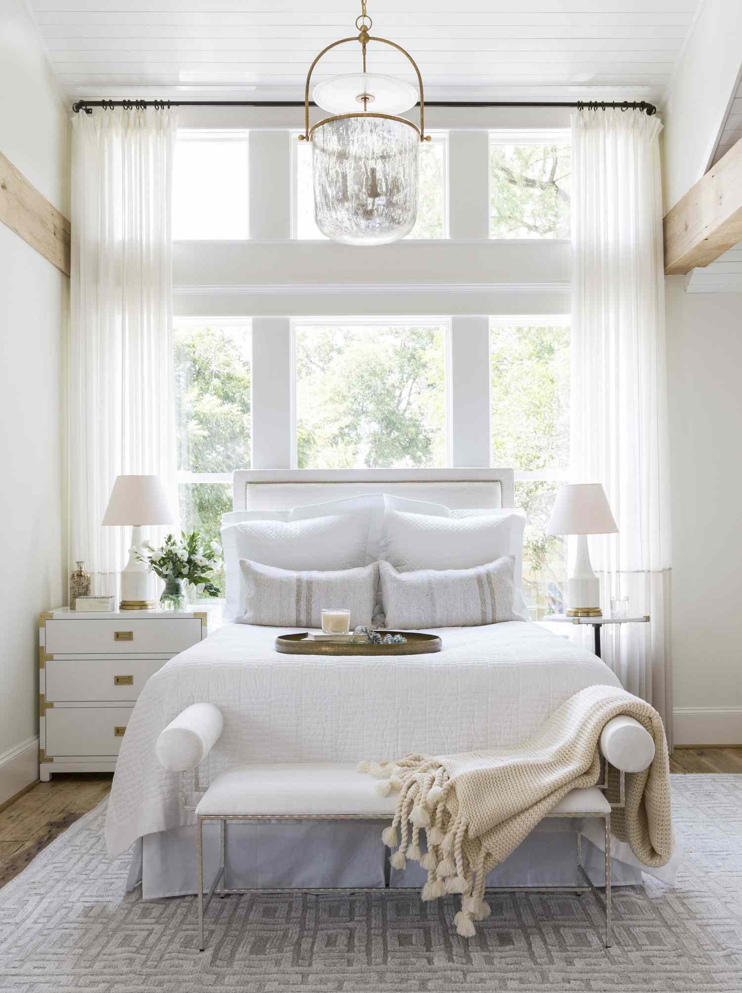 modern farmhouse guest bedroom