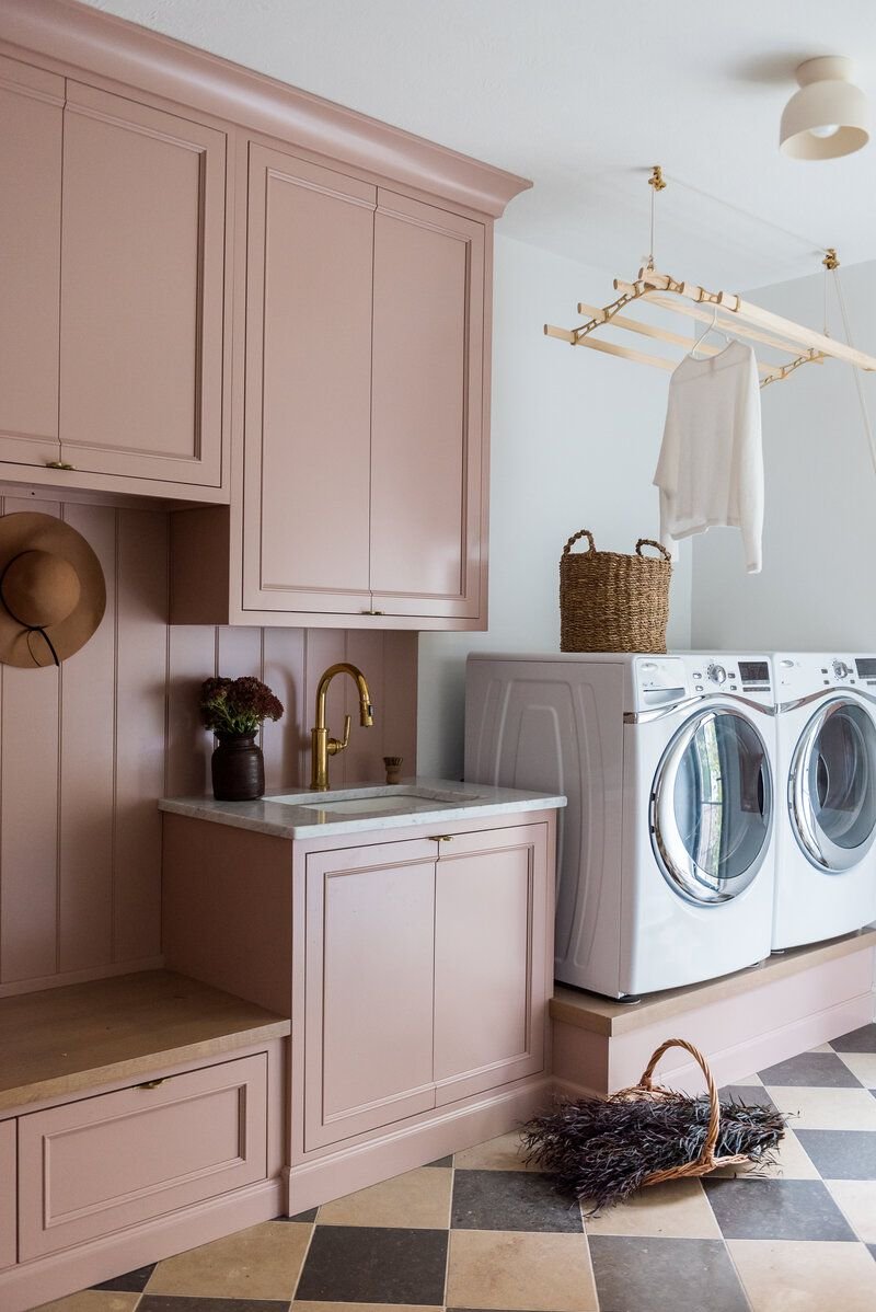mudroom laundry room with ceiling drying rack