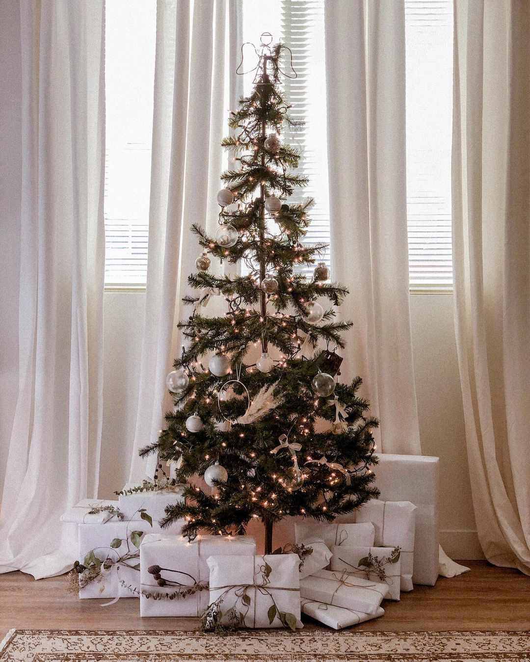 all-white christmas wrapping