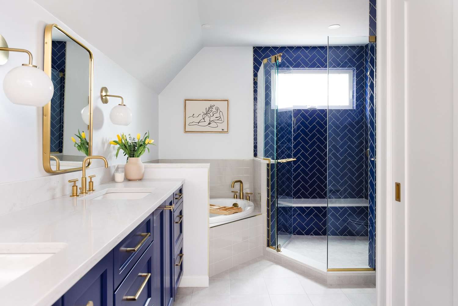 royal blue bathroom tile ideas