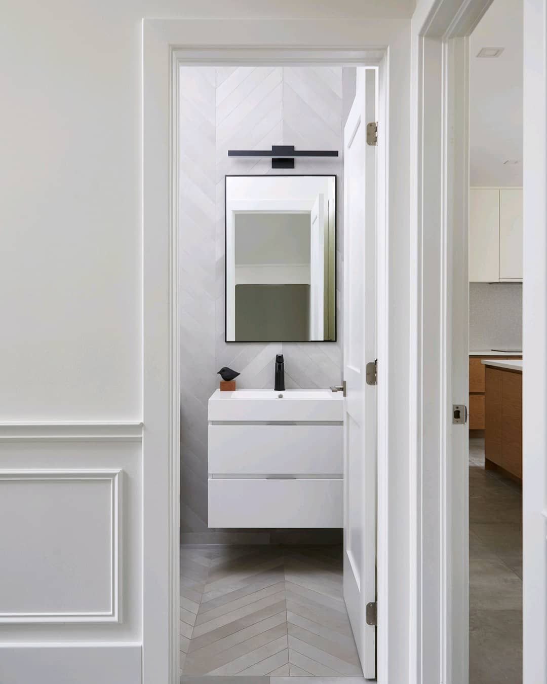 bathroom chevron tile ideas