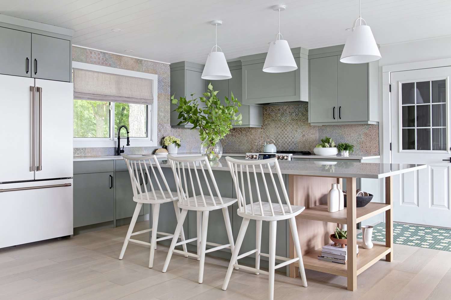 sage green cottage kitchen