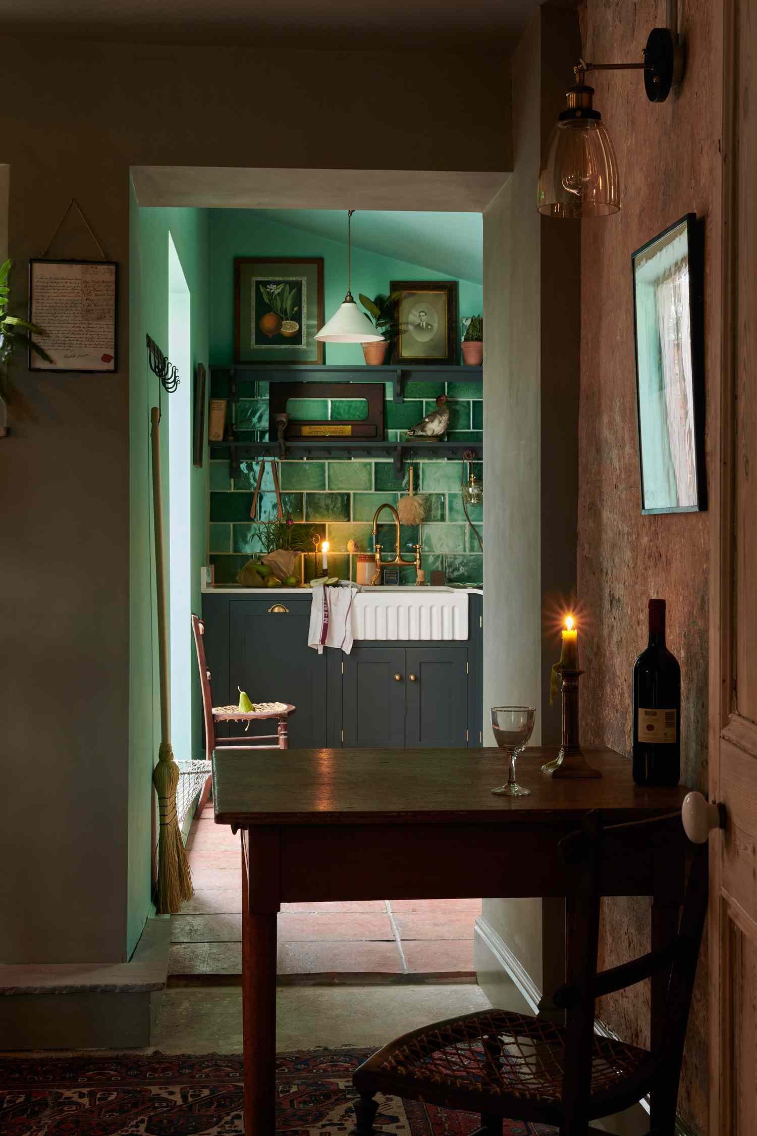 rustic English country cottage kitchen