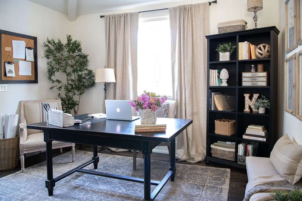 bookshelf in corner